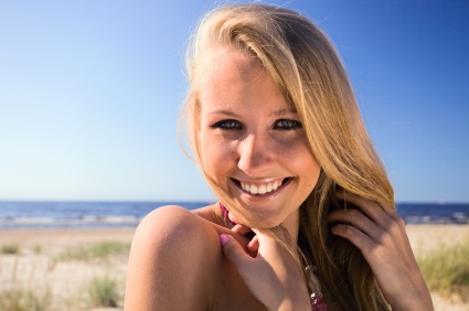 Woman smiling