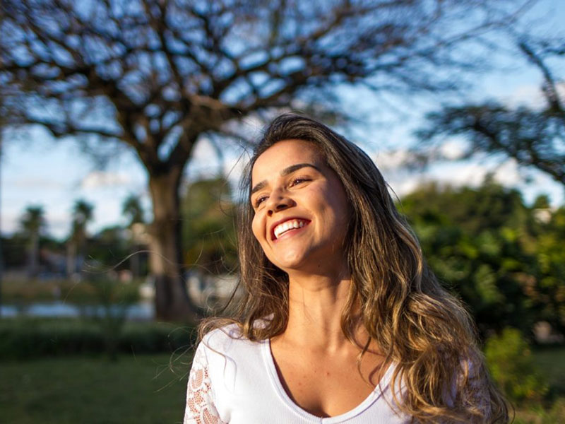 Woman laughing