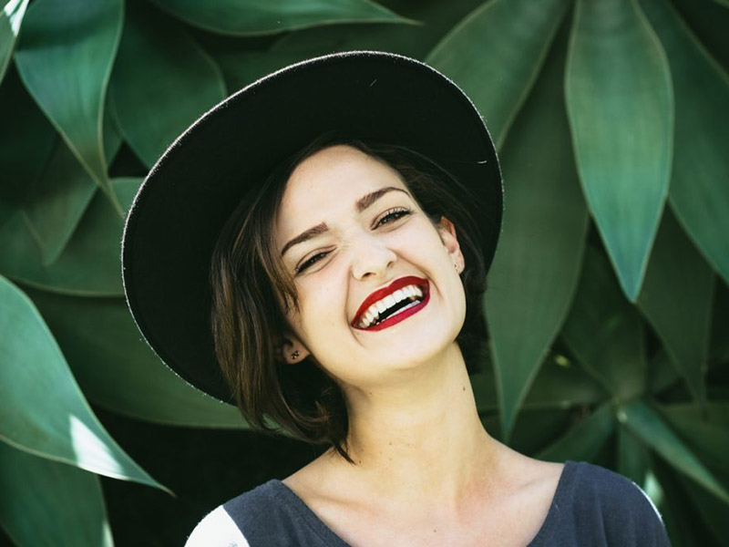 Women laughing at the camera