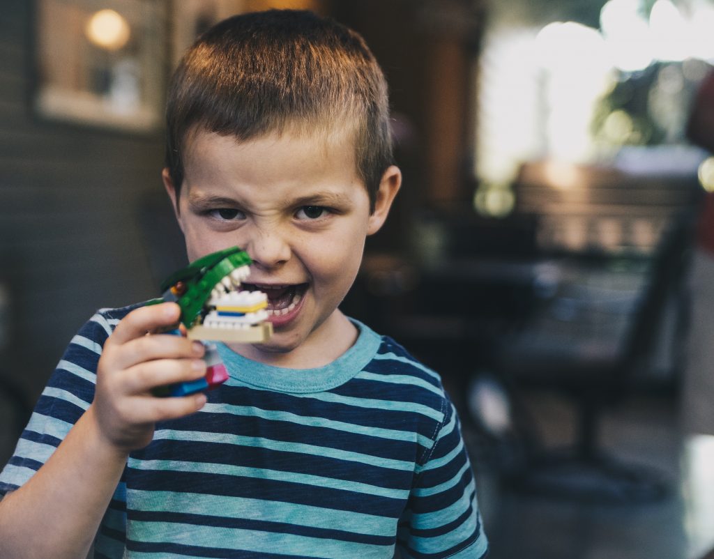 Kid playing with toy