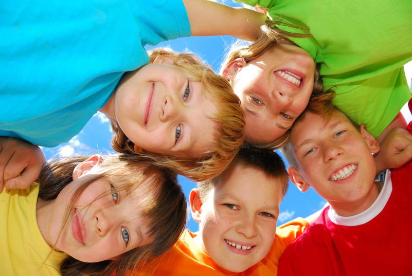 group of kids smiling