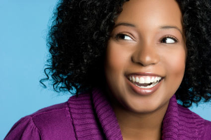 a young women smiling