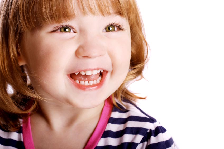 little girl smiling