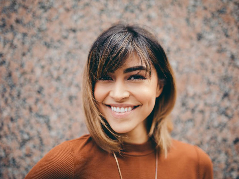 Women smiling