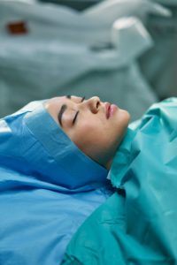 Patient with dental sedation.