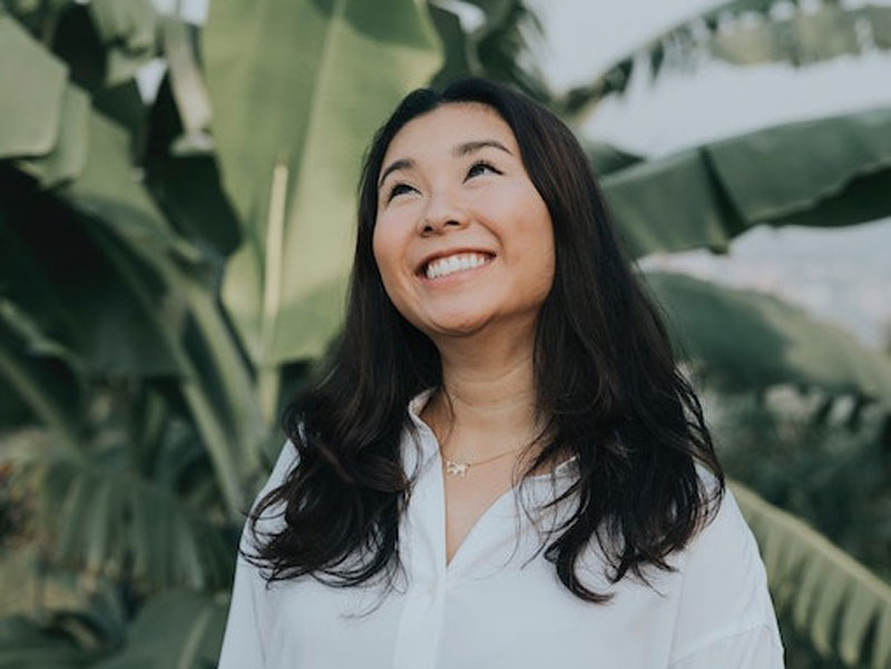 Asian girl smiling