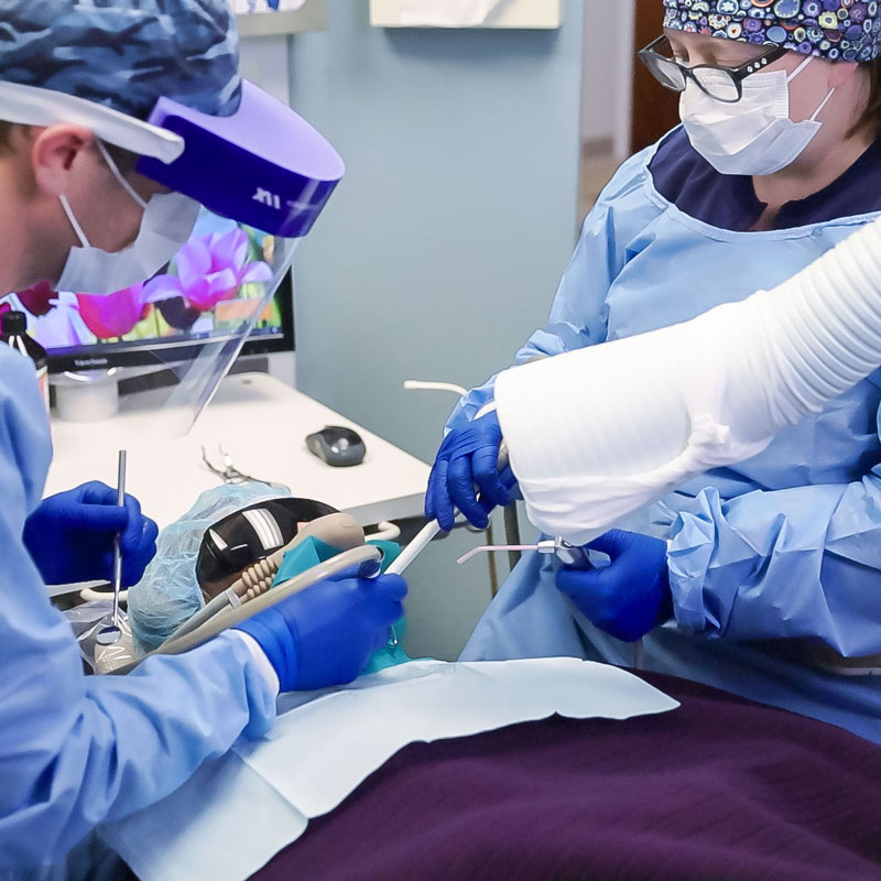 patient in oral surgery